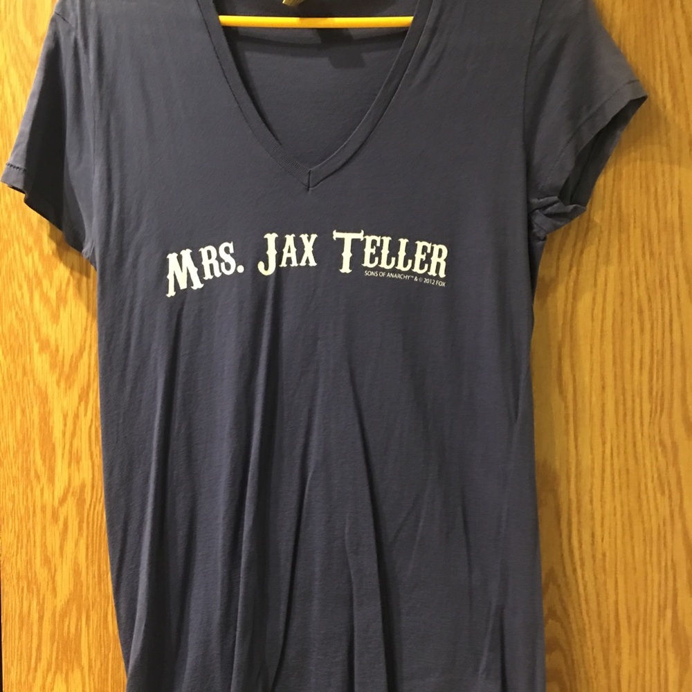 Mrs. Jax Teller Women's Navy V-Neck Top